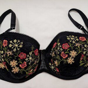 Freya 32GG Rhea Black Padded Half Cup Underwire Bra